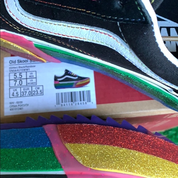 VANS OLD SKOOL STACKED GLITTER BLACK/RAINBOW WMNS - Picture 14 of 16